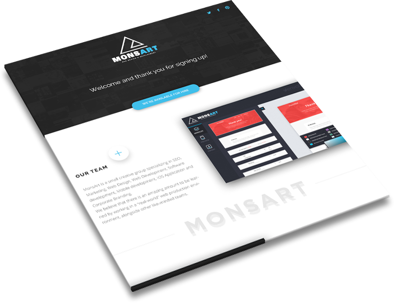 MonsArt email template